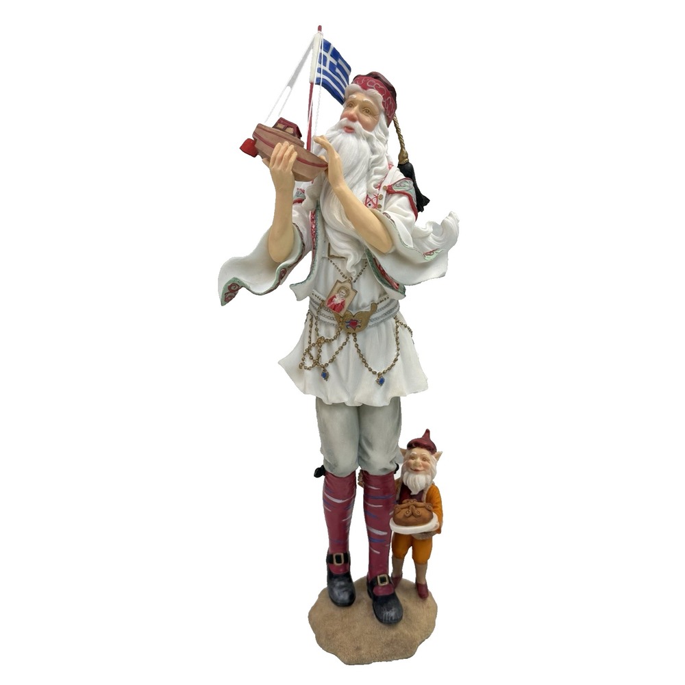 Lenox Sweet St Nikolaos Greek Pencil Santa Figurine International Collection Bo
